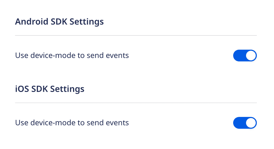 Singular connection settings